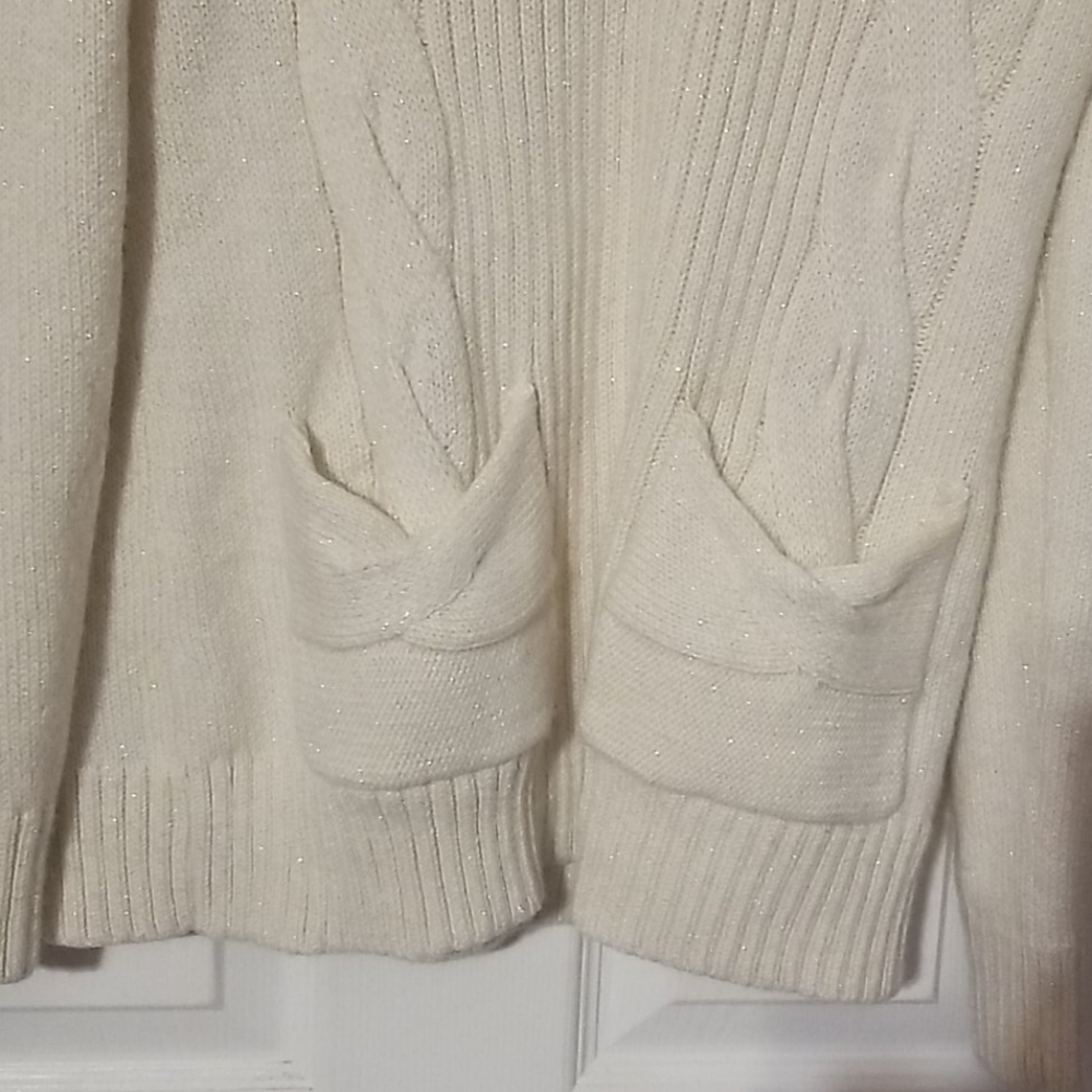 Tommy hillfrgure white sweater very beautiful LG - Picture 4 of 15